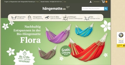 Screenshot der Hängematte-de Webseite vom Billigerals Team